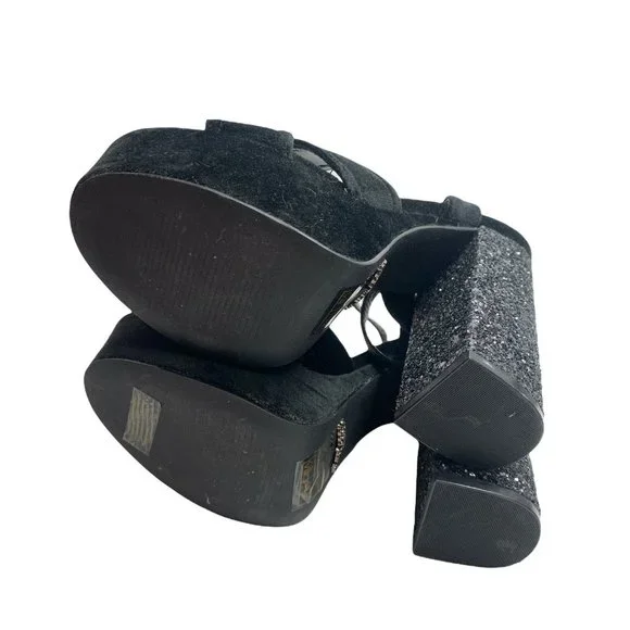 Primadonna Velvet Glitter Heels - Picture 6 of 7